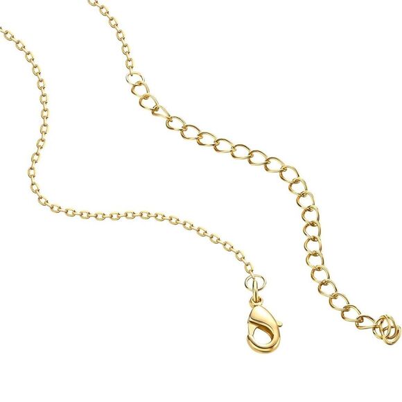 Gold floating pearl studded necklace - Picture 3 of 4